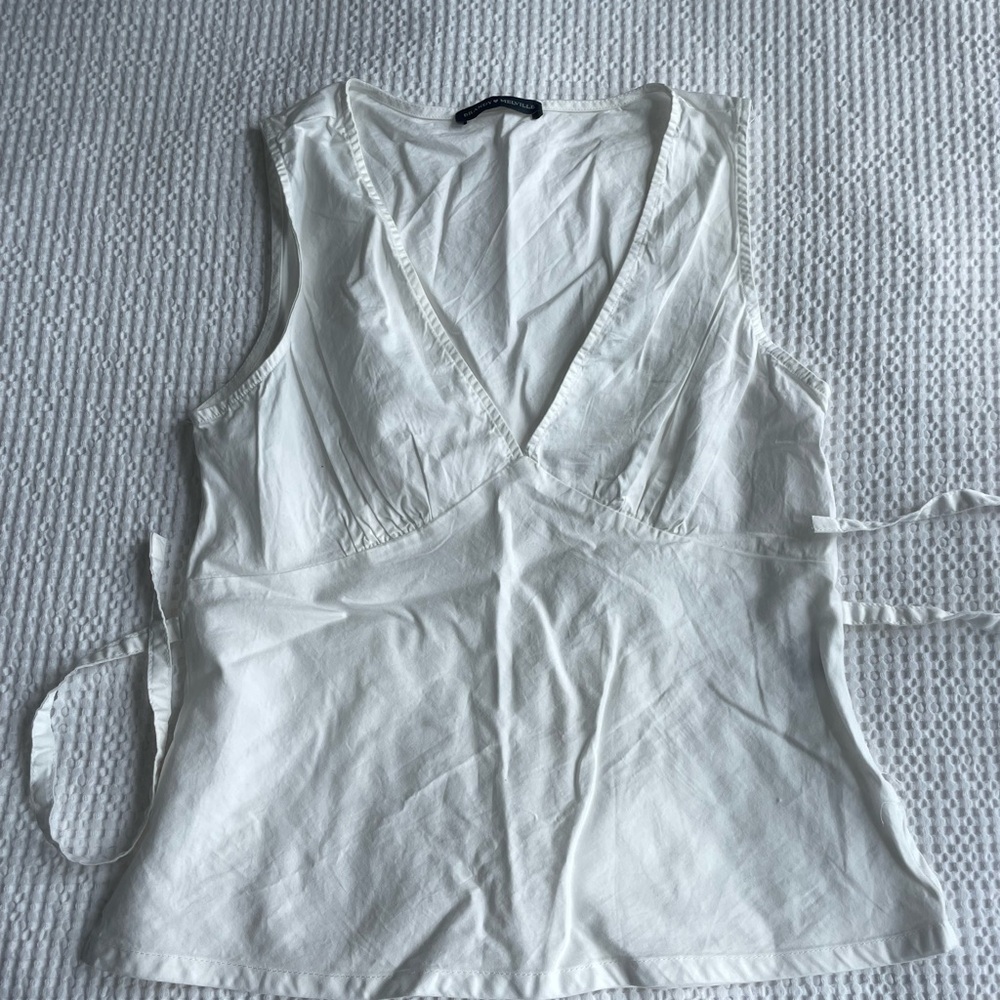 Brandy Melville Gray Tank Top Wrap Tie Front